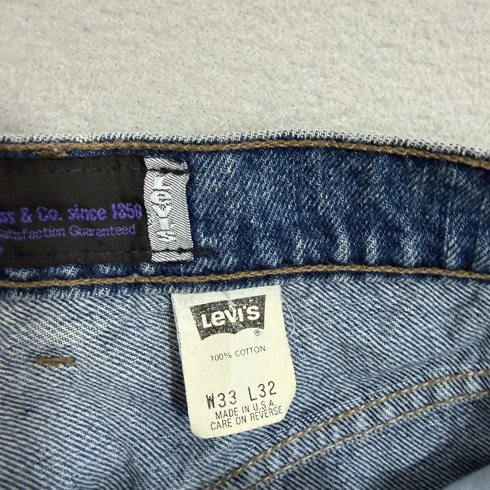 Vintage Levis Silvertab Baggy Jeans 33x32 Purple Tag 90s Denim Made in USA 1993